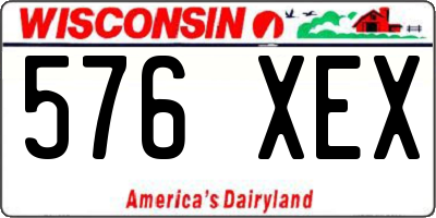 WI license plate 576XEX