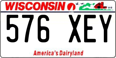 WI license plate 576XEY