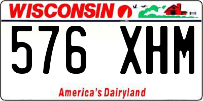 WI license plate 576XHM