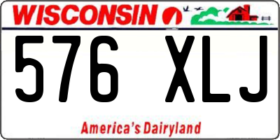 WI license plate 576XLJ