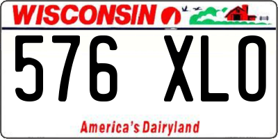 WI license plate 576XLO