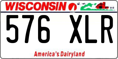 WI license plate 576XLR
