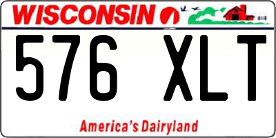 WI license plate 576XLT
