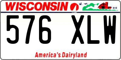 WI license plate 576XLW