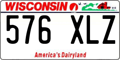 WI license plate 576XLZ