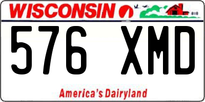 WI license plate 576XMD