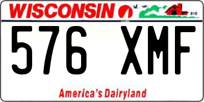 WI license plate 576XMF