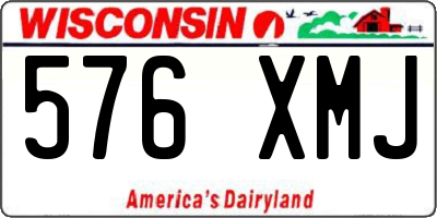 WI license plate 576XMJ