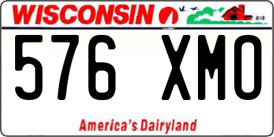 WI license plate 576XMO