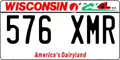 WI license plate 576XMR