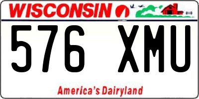 WI license plate 576XMU