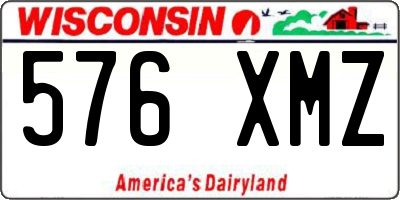WI license plate 576XMZ
