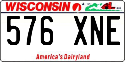 WI license plate 576XNE