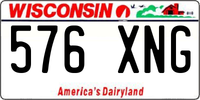 WI license plate 576XNG