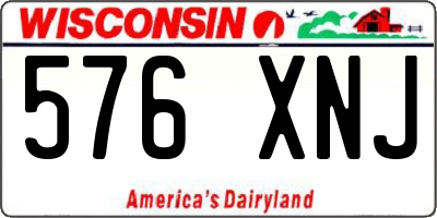 WI license plate 576XNJ