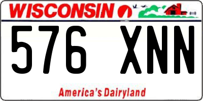 WI license plate 576XNN