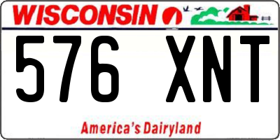 WI license plate 576XNT