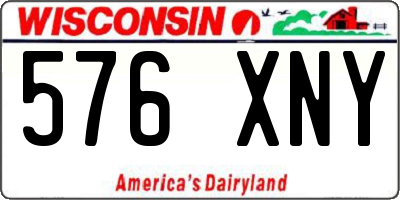 WI license plate 576XNY