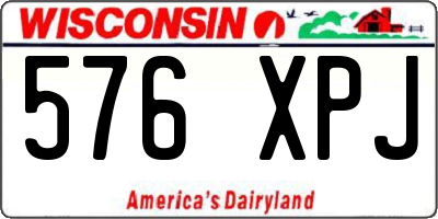 WI license plate 576XPJ