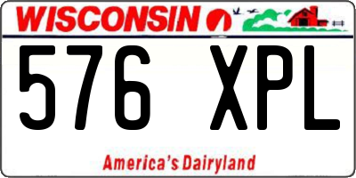 WI license plate 576XPL