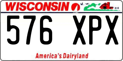 WI license plate 576XPX