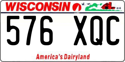 WI license plate 576XQC