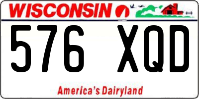 WI license plate 576XQD