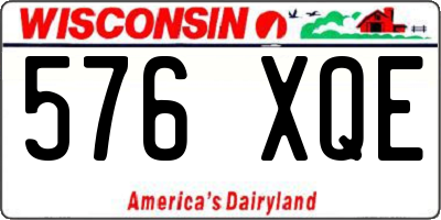 WI license plate 576XQE