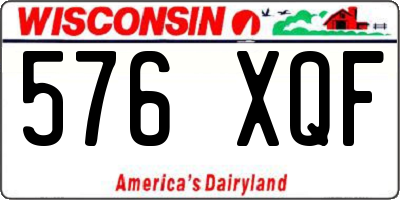 WI license plate 576XQF