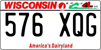 WI license plate 576XQG