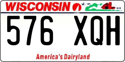 WI license plate 576XQH