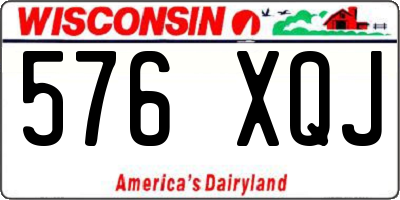 WI license plate 576XQJ