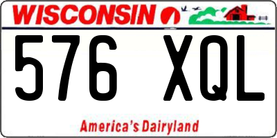 WI license plate 576XQL
