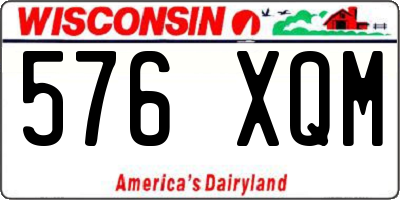 WI license plate 576XQM
