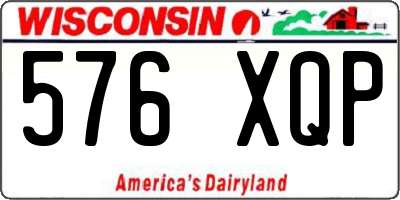 WI license plate 576XQP