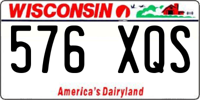 WI license plate 576XQS