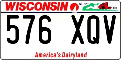 WI license plate 576XQV