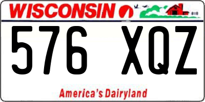 WI license plate 576XQZ