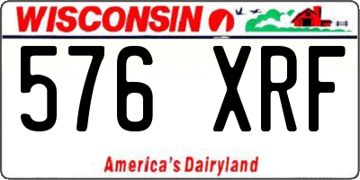 WI license plate 576XRF