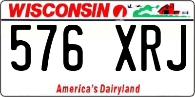 WI license plate 576XRJ