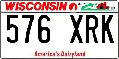 WI license plate 576XRK