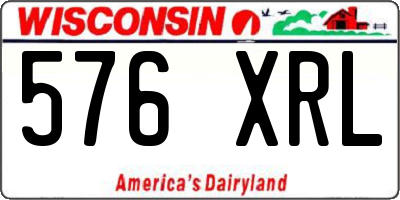 WI license plate 576XRL