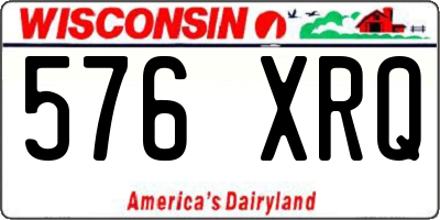 WI license plate 576XRQ