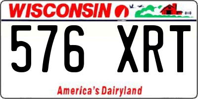 WI license plate 576XRT