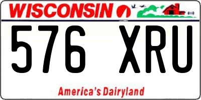WI license plate 576XRU