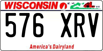 WI license plate 576XRV