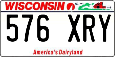 WI license plate 576XRY