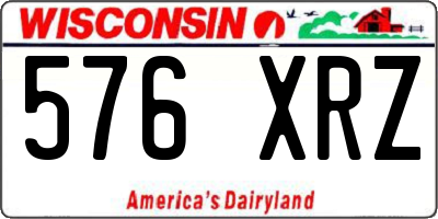 WI license plate 576XRZ