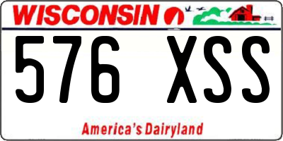 WI license plate 576XSS
