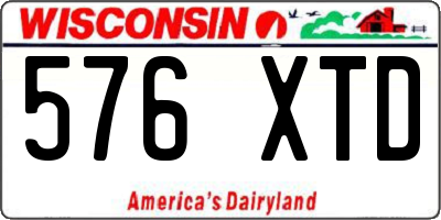 WI license plate 576XTD